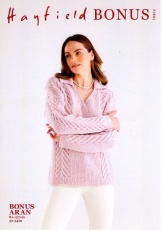 Knitting Pattern - Hayfield 10612 - Bonus Aran - Sweater